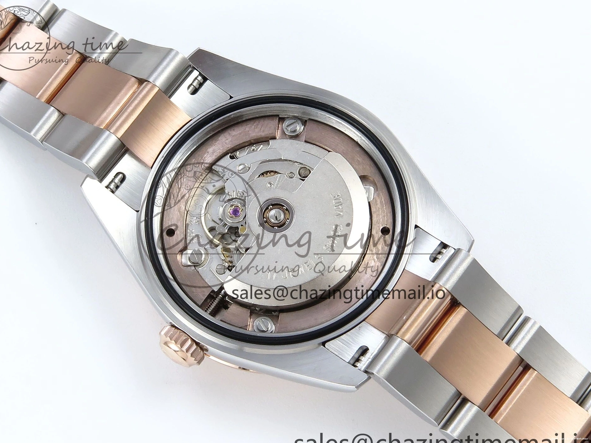 AAA Replica Watches 31 Oyster Dial 904L ETA Diamonds Bezel on RG WrinkleFree Best Diamonds Bracelet DateJust 278381RBR 373 Brown Steel ARF 1:1 SS Edition 1225